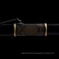 Vintage Song Sword Hundred Refined Steel Blade Black Sandalwood Sheath Brass Accessories Handmade Crafts